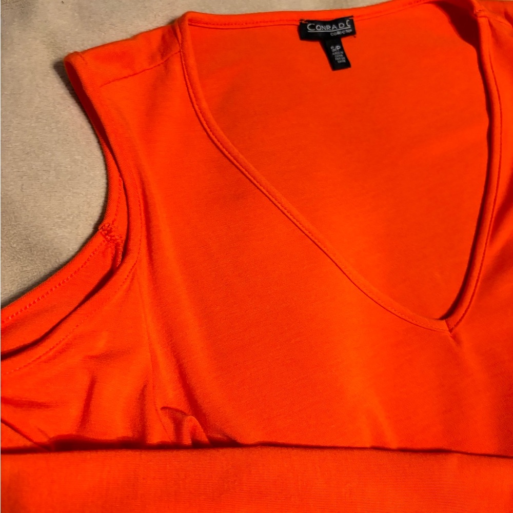 Conrad C Collection Shoulders out, long, sleeved, blousy blouse, V-neck